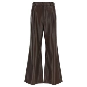 The Andamane Brown Polyester Flared Women's Pants